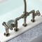 Kingston Brass KS2338RKX Bridge Kitchen Faucet with Brass Sprayer, Brushed Nickel KS2338RKX - alternate 3